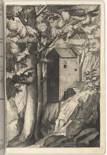 Exterior View of the Chapel of the Cardinal (Veduta esterna della cappella del cardinale) [plate G], by Jacopo Ligozzi