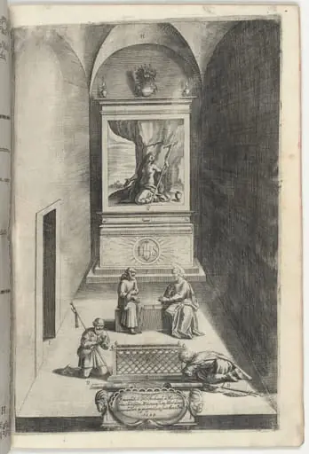 Interior of the Chapel of Mary Magdelene (Interno della cappella della Maddalena) [plate H], by Jacopo Ligozzi