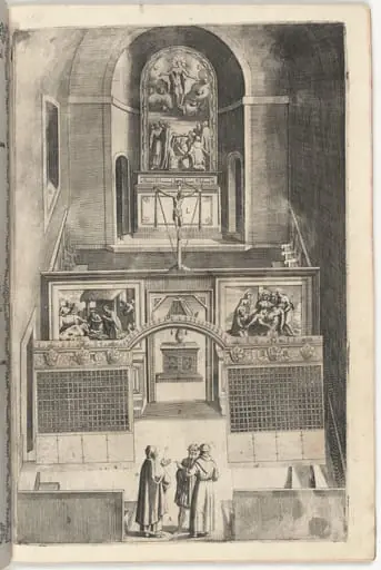 Interior of the Minor Church (Interno della chiesa minore) [plate F], by Jacopo Ligozzi