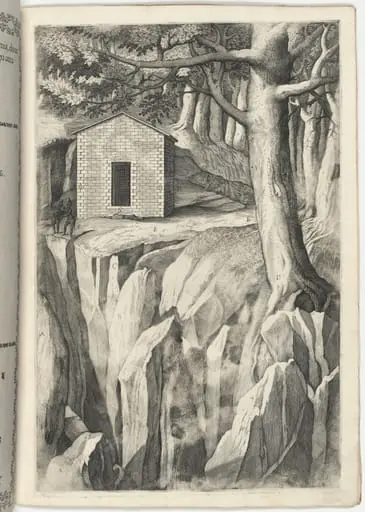 Monastic Cell of the Blessed John of La Verna (Cella del beato Giovanni della Verna) [plate T], by Jacopo Ligozzi
