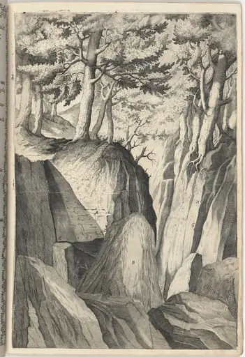The Prominent Rock (Sasso spicco) [plate I], by Jacopo Ligozzi
