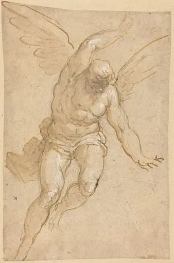 A Flying Angel, by Jacopo Palma il Giovane