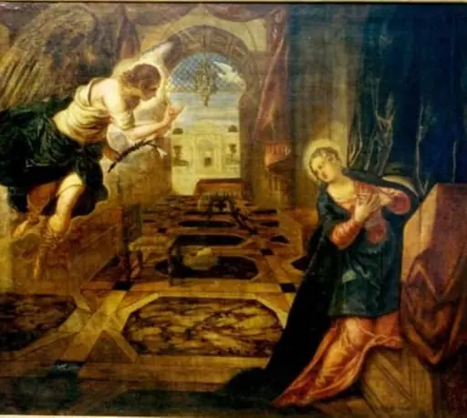 Buna Vestire, by Jacopo Robusti Tintoretto