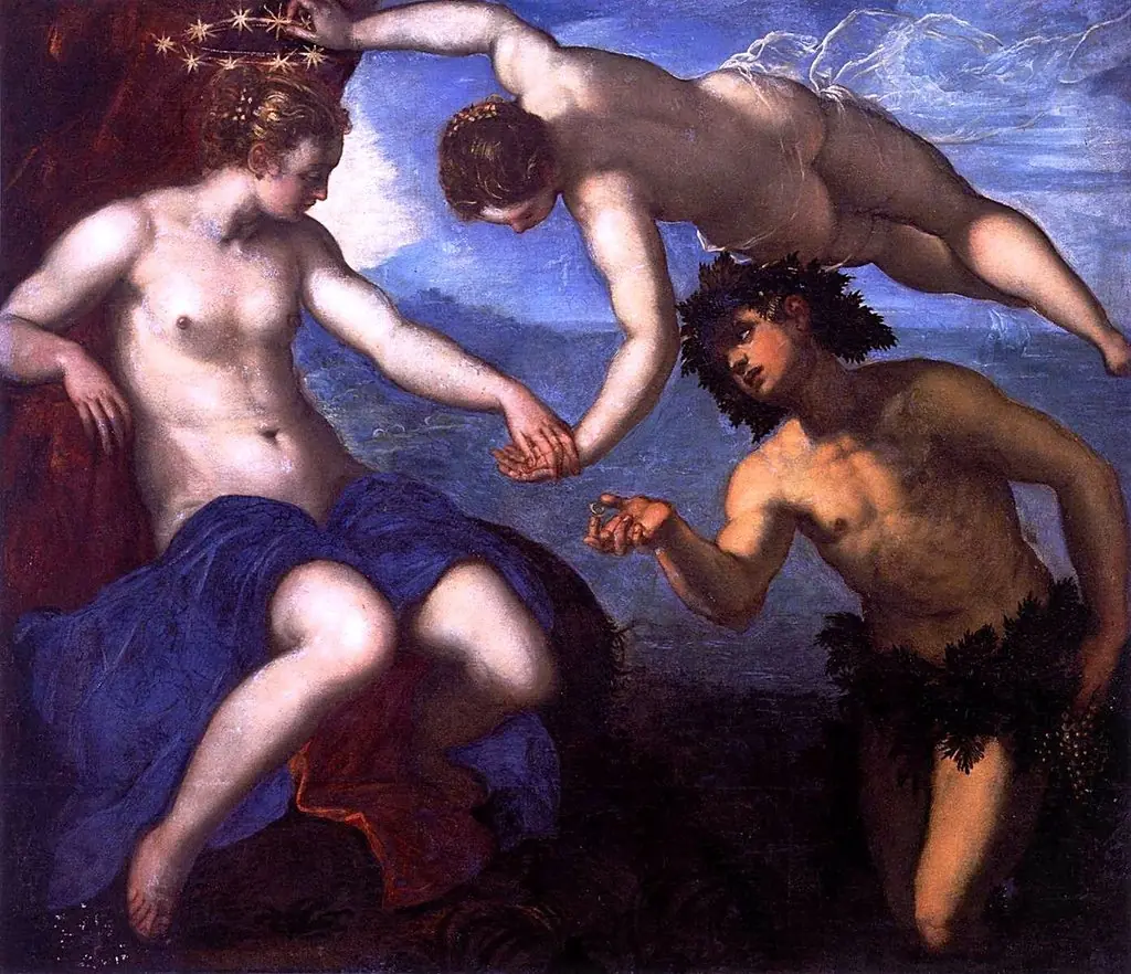 Bacchus, Venus and Ariadne, by Jacopo Tintoretto, 1589