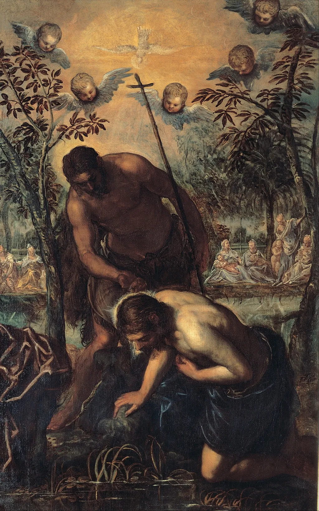 Baptism of Christ, by Jacopo Tintoretto, oil, 1593