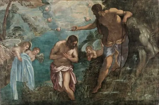 Baptism of Christ, by Jacopo Tintoretto