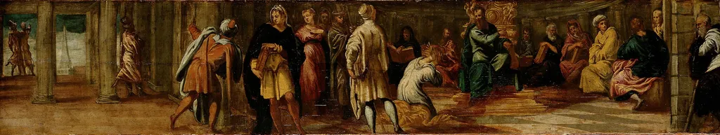 Bathseba vor David, by Jacopo Tintoretto, unspecified, 1543