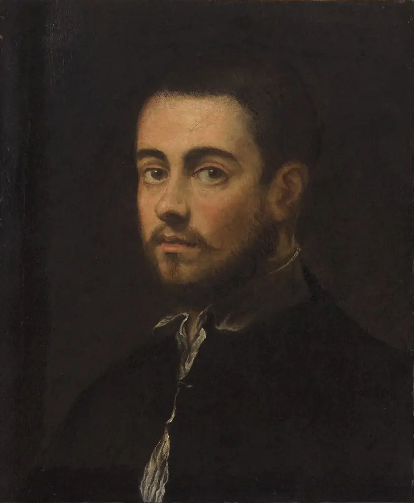 Brustbild eines jungen bärtigen Mannes, by Jacopo Tintoretto