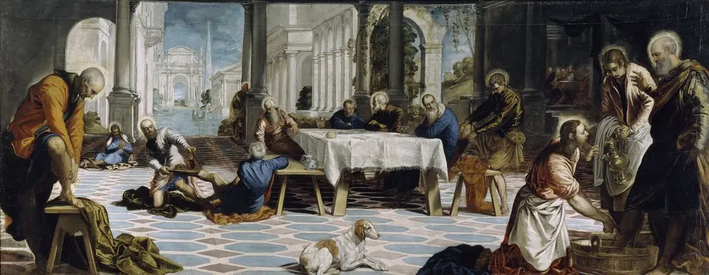Christ Washing the Disciples' Feet, by Jacopo Tintoretto