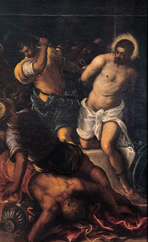 Crowning with thorns, by Jacopo Tintoretto