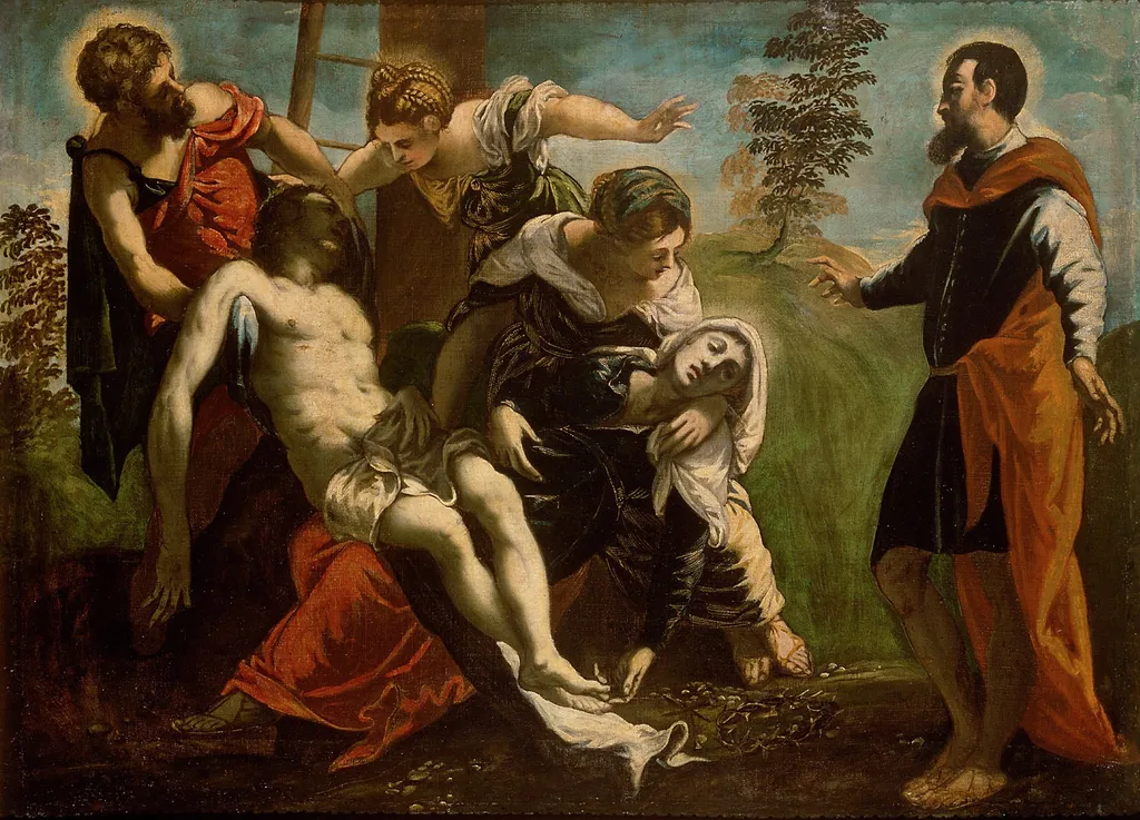 Descent from the Cross, by Jacopo Tintoretto, oil, 1547