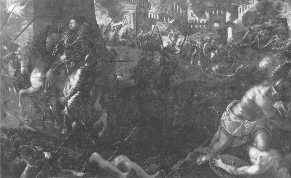 Gonzaga-Zyklus, II. Reihe, 1. Einnahme von Mailand, by Jacopo Tintoretto