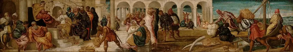 Königin von Saba vor Salomon, by Jacopo Tintoretto