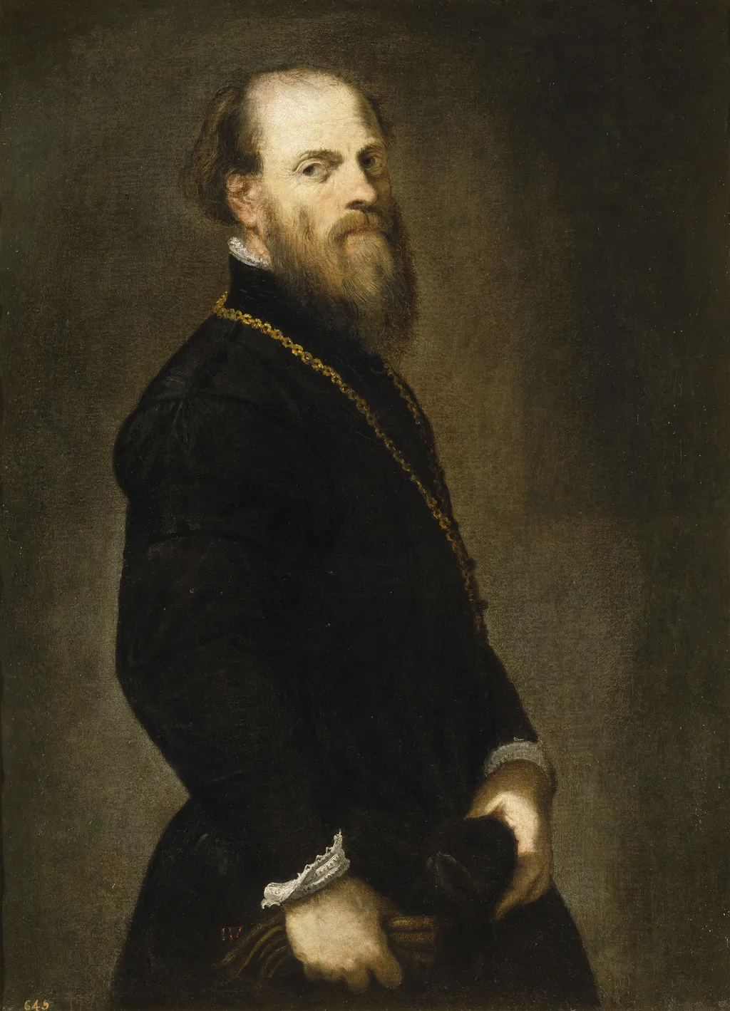 Man with a Golden Lace, by Jacopo Tintoretto, oil, 1560