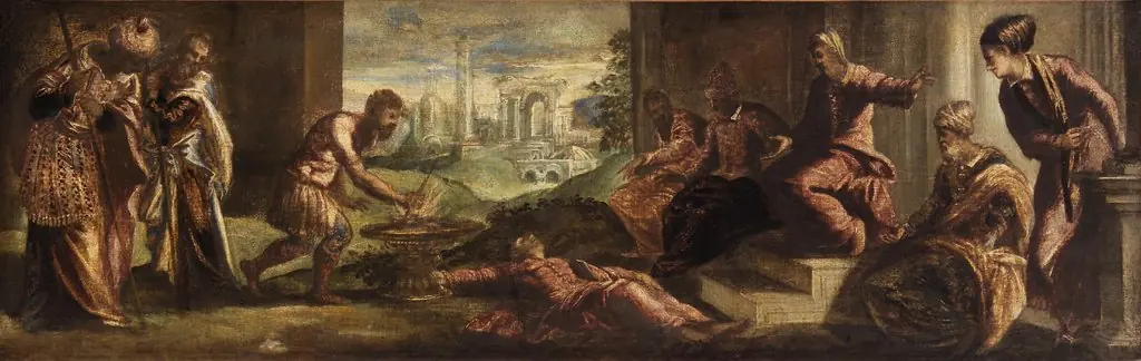 Mucius Scaevola vor Porsenna, by Jacopo Tintoretto