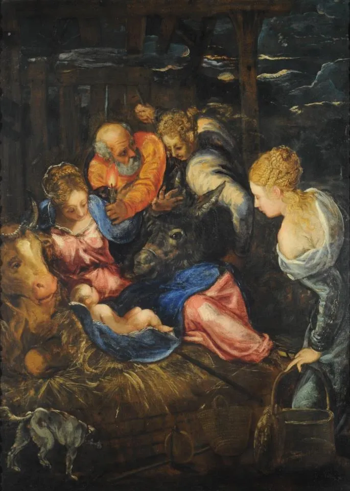 Nativity, by Jacopo Tintoretto, oil