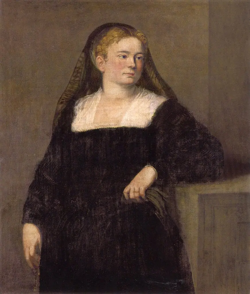 Portrait of a Lady in Mourning, by Jacopo Tintoretto