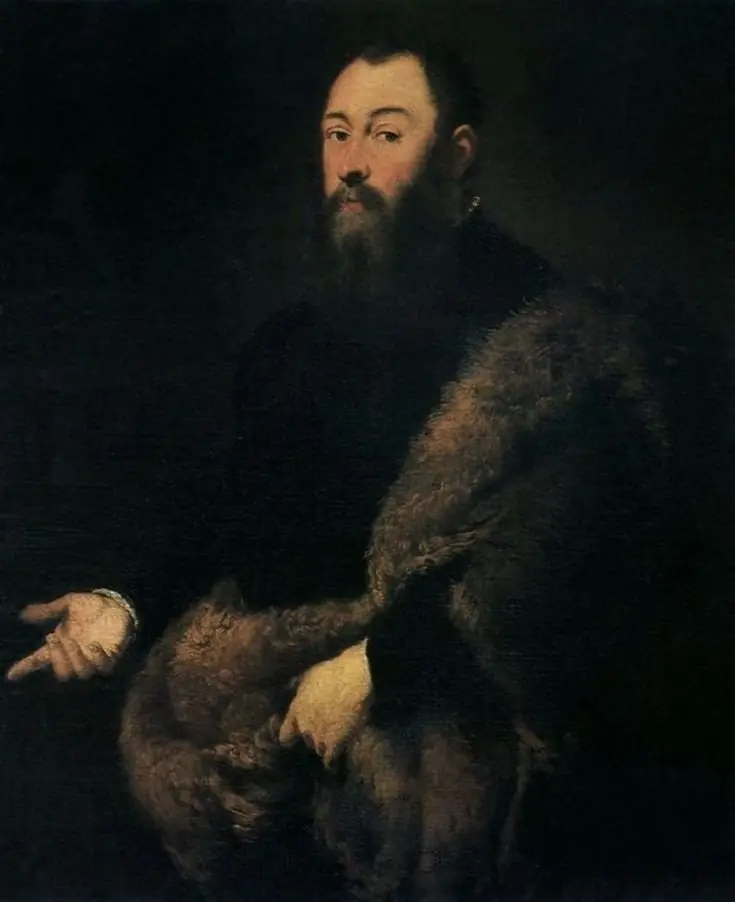 Portrait of a man in a fur coat, by Jacopo Tintoretto