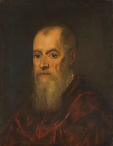 Portrait of a Man with a Red Cloak, by Jacopo Tintoretto, 1568