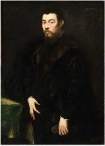 Portrait of a Venetian Gentleman, by Jacopo Tintoretto, oil, 1555