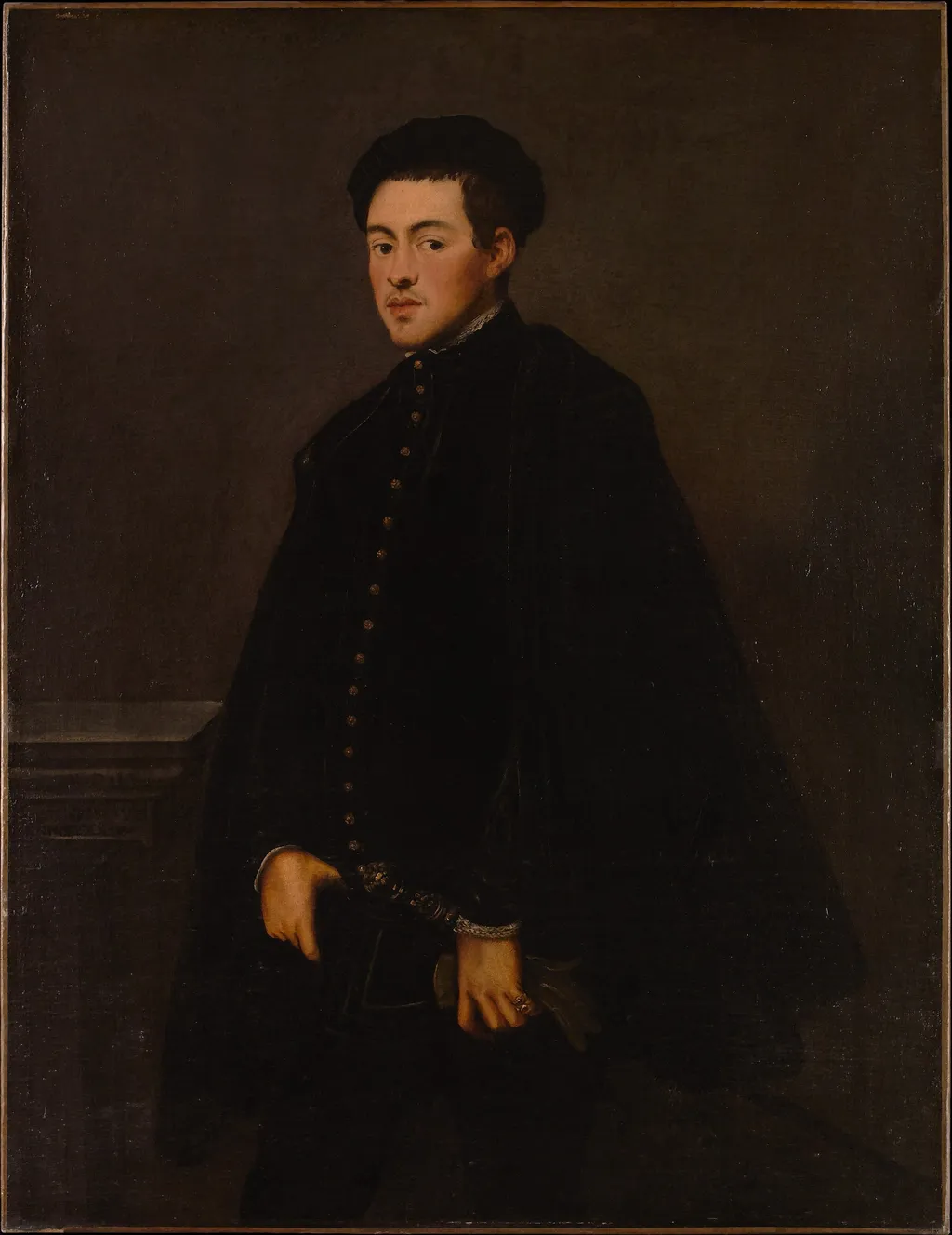 Portrait of a Young Man, by Jacopo Tintoretto, oil, 1551