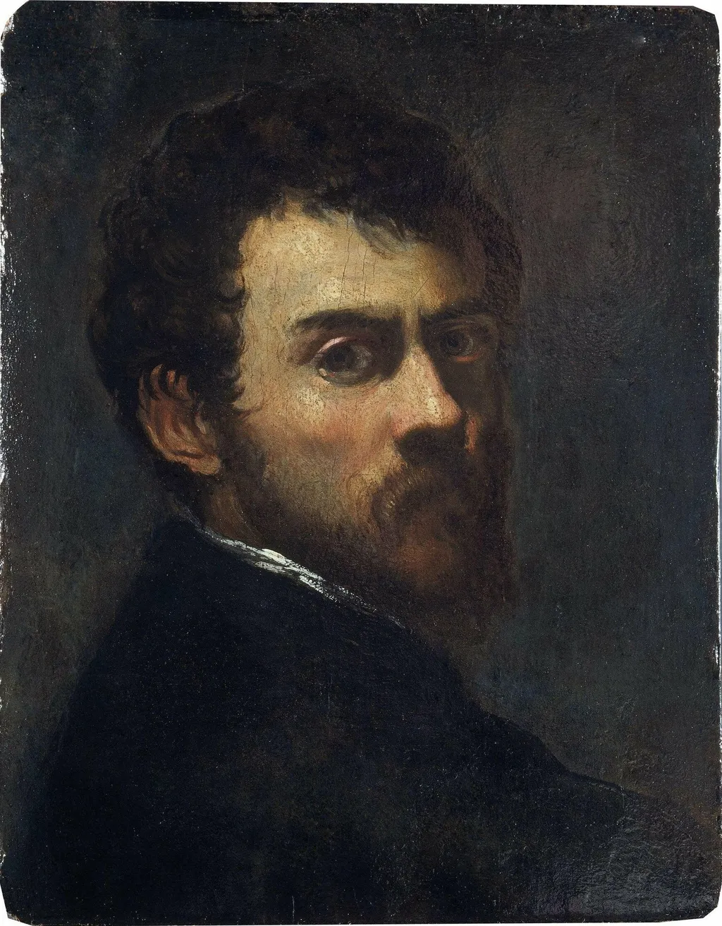 Self Portrait as a Young Man, by Jacopo Tintoretto, oil, 1548
