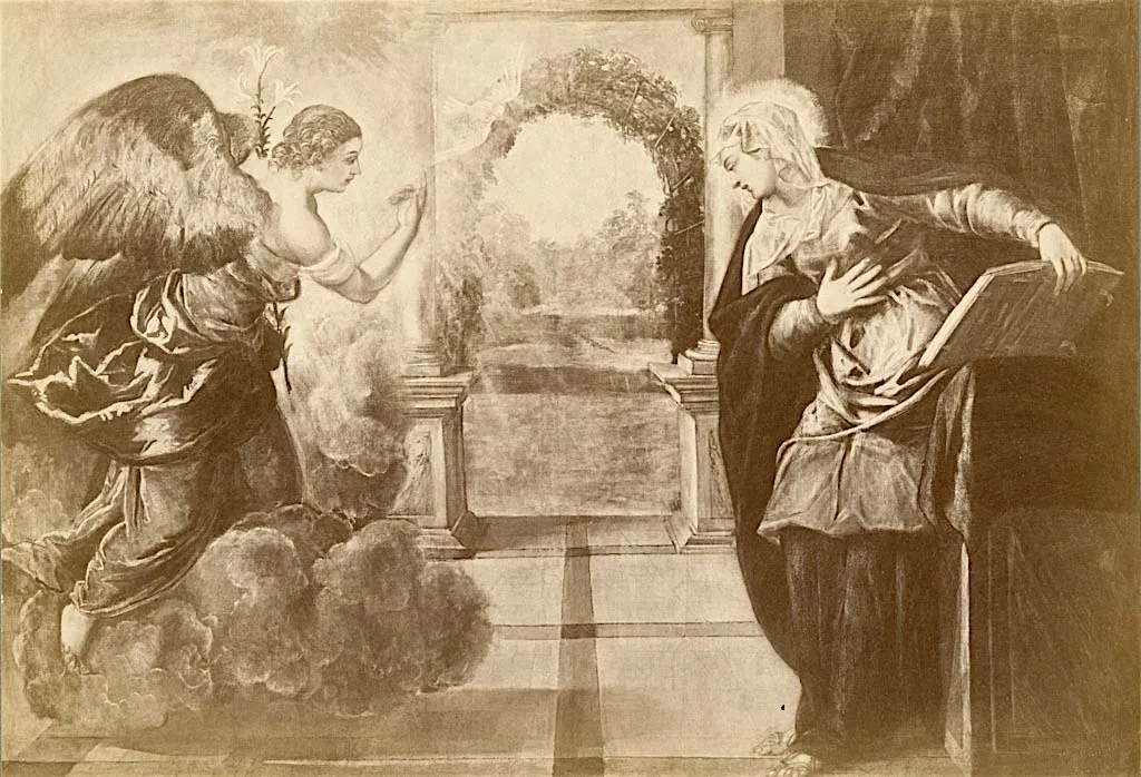 Verkündigung Mariae, by Jacopo Tintoretto, paint, 1590