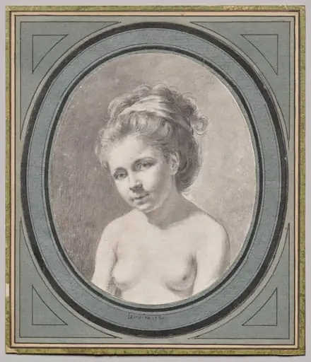 Bust of a Nude Woman, by Jacques Antoine Marie Lemoine
