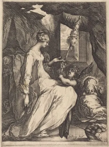 The Madonna Spinning, by Jacques Bellange