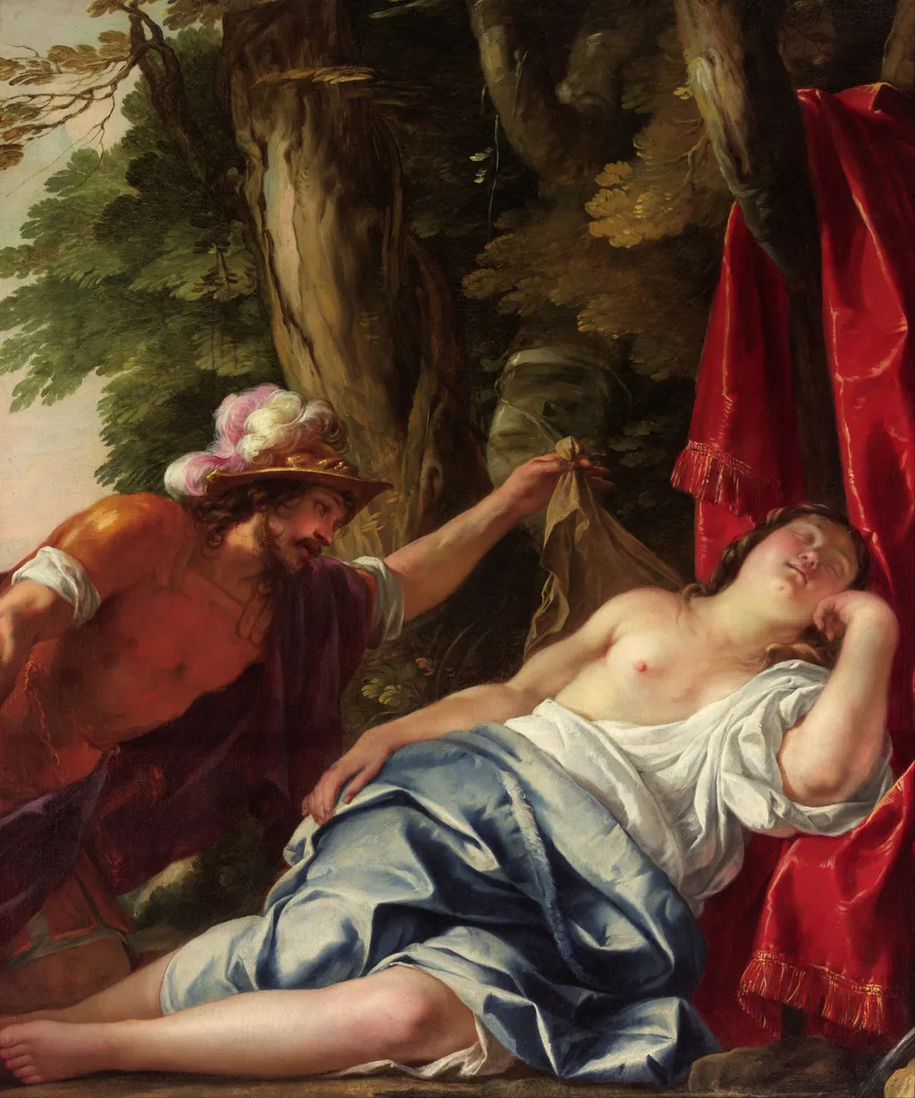 Mars and the vestal virgin, by Jacques Blanchard, oil, 1638