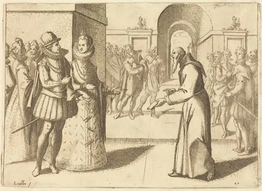 A Capucin Bringing Thanks of the King of Bavaria, by Jacques Callot