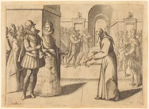 A Capucin bringing thanks of the King of Bavaria, by Jacques Callot