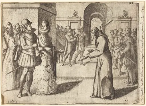 A Capucin bringing thanks of the King of Bavaria [recto], by Jacques Callot