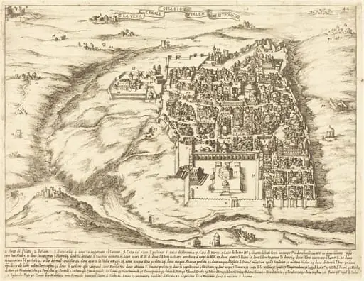 Aerial View of the City of Jerusalem, by Jacques Callot