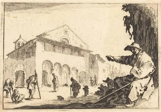Almshouse, by Jacques Callot