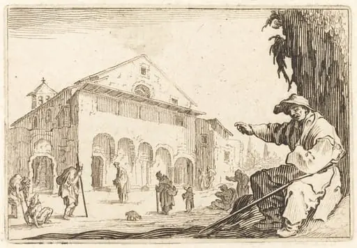 Almshouse, by Jacques Callot