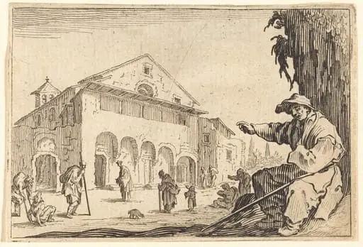 Almshouse, by Jacques Callot