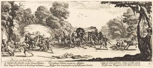 Attack on a Coach, by Jacques Callot