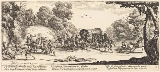 Attack on a Coach, by Jacques Callot