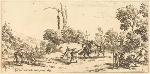 Attacking Travelers on the Highway, by Jacques Callot