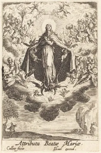 Attributes of the Virgin, by Jacques Callot