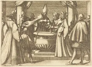 Baptism of the Prince of Spain, by Jacques Callot, 1612