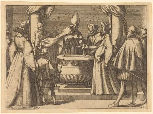 Baptism of the Prince of Spain, by Jacques Callot