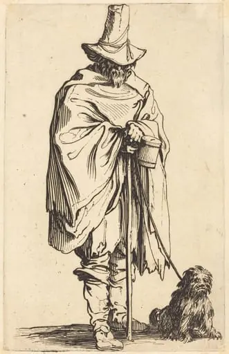 Beggar with Dog, by Jacques Callot