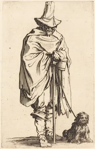 Beggar with Dog, by Jacques Callot