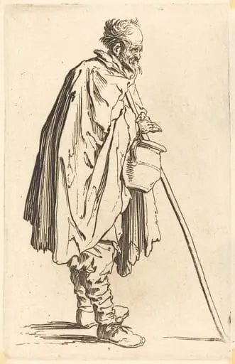 Beggar with Pot, by Jacques Callot