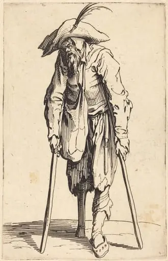 Beggar with Wooden Leg, by Jacques Callot