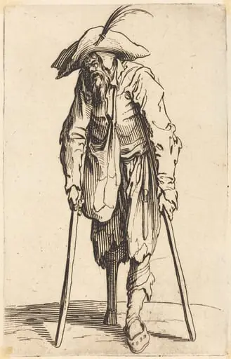 Beggar with Wooden Leg, by Jacques Callot