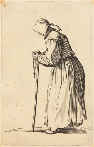 Beggar Woman with Rosary, by Jacques Callot