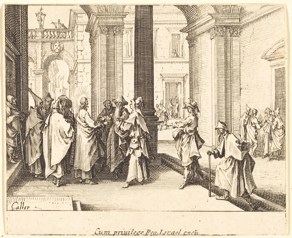Caesar's Coin, by Jacques Callot, ink, 1635